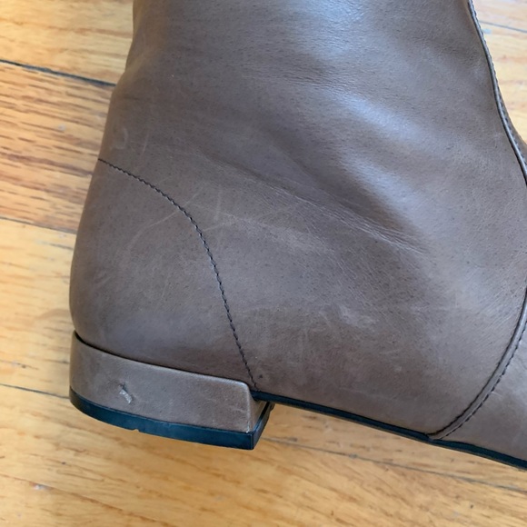 COPY - Authentic PRADA Taupe Leather Flat Mid-Calf Boots size 37.5 EUC - Picture 11 of 11